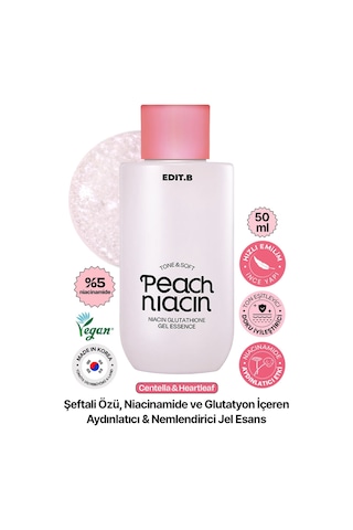 Edıtb Niasinamid ve Glutatyon İçeren Aydınlatıcı Jel Esans Edit.b Peach Niacin Glutathione Gel