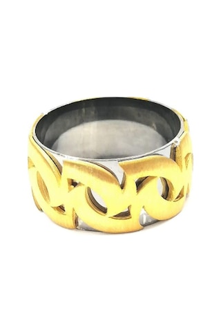 Omar Silver Yeni Tasarım Gold Altın Kaplama Işlemeli Unisex 925 A