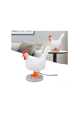 Xiyyadms Tavuk Figürlü Led Mumluk Usb Sıcak Işık Reçine Dekoratif Heykel Ev Dekoru Yumurta Desenli Diğer