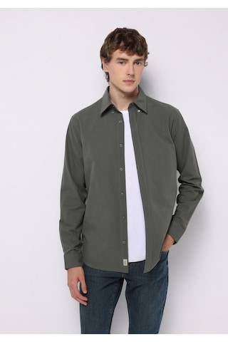 Colin's Colins Regular Fit Shirt Neck Düz Erkek Yeşil Uzun Kol Gömlek Cl1073845 Q1.v2 Kha Haki