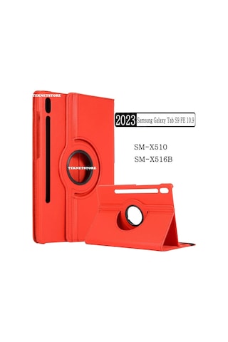 Samsung Galaxy Tab S9 Fe 10.9 Inç Tablet Uyumlu Kılıf 360 Dönebilen Deri Leather New Style Case Kılıf