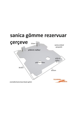 Kulaklı Sanica Gömme Rezervuar Çerçevesi Gri Renkli Çok Renkli