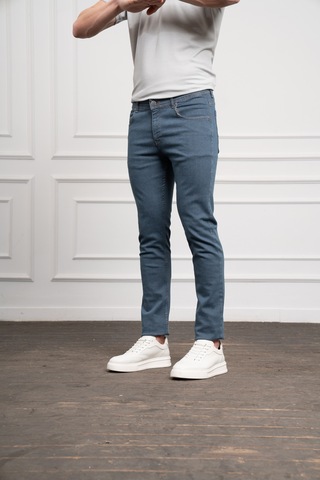 Erkek Marine Jean Slim Fit Dar Kesim Pantolon 25ms003019210 Marine Marine