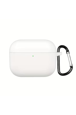 Airpods Pro 3 2025 Uyumlu Mat Silikon Kılıf 1 Kalite +kanca Beyaz