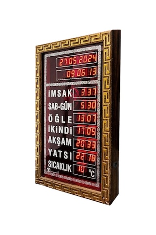 Ev, Ofis Tipi Ezan Okuyan Duvar Saati Çok Renkli