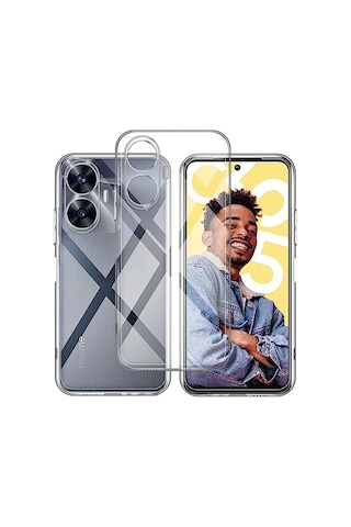 Durukar Realme C55 Kılıf Lüx Şeffaf Silikon
