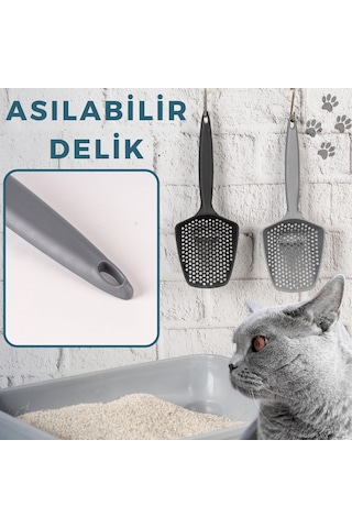 Küçük Delikli Kedi Kumu Eleme Küreği, İnce Taneli Dar Aralıklı Pet Tuvalet Temizleme Eleği Süzgeç
