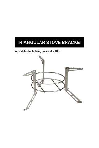 Neevoyu Taşra Kampı İçin Paslanmaz Çelik Alkol Ocak Ve Katlanabilir Büyük Ayaklı Stant Seti - Dayanıklı, Taşınabilir, Kararlı Isıtma Gümüş