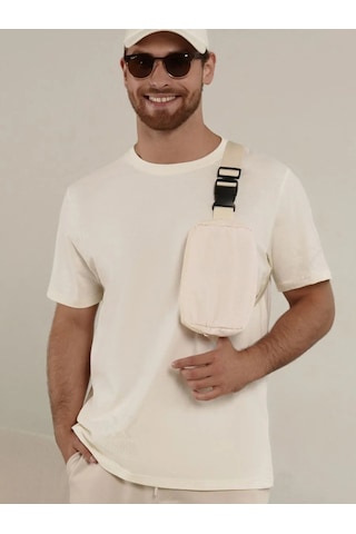 Lajkı-majkı Süt Renginde Düz Tişört 176562905 Bej