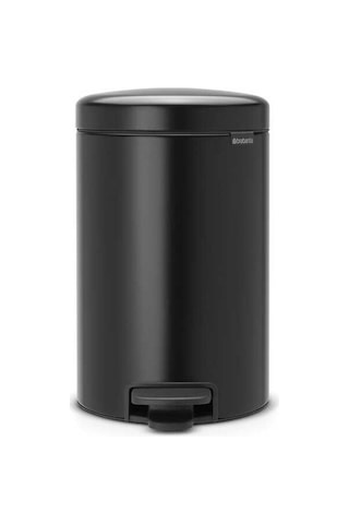 Brabantia Newıcon Matt Black Pedallı Çöp Kutusu 12L Siyah