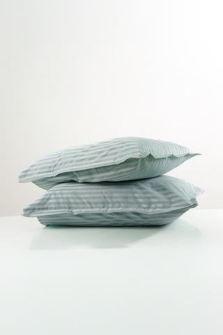Saten Yastık Kılıfı Kapaklı 2 Adet 50x70 Cm Mint Yeşili