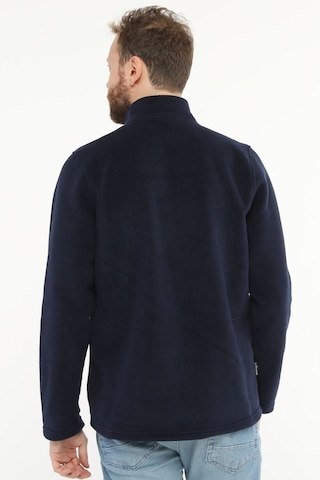 Uniprom Erkek Normal Kesim Dik Yaka Yarım Fermuarlı Polar Sweatshirt Lacivert