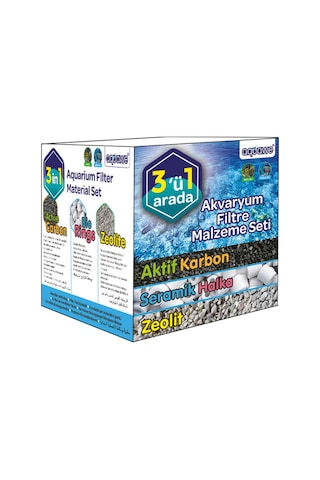 Akvaryum Filtre Seti 3 In 1 300 Gr Aktif Karbon+350 Gr Bio Ring+500 Gr Zeolite Akvaryum Filtre Seti 3 In 1 300 Gr Aktif Karbon+350 Gr Bio Ring+500 Gr Zeolite