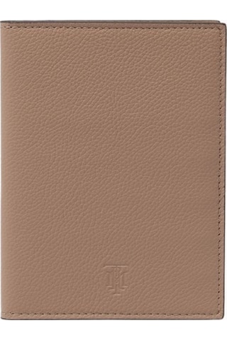 Montroi Grain Leather Passport Cover Lüks Deri Pasaport Kılıfı, Kart Gözlü Cüzdan Kahverengi
