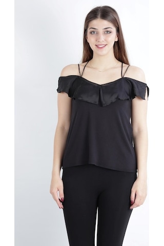 Alexandergardı Askılı Fırfırlı Madonna Yaka Bluz (B20-Cmlblz02)
