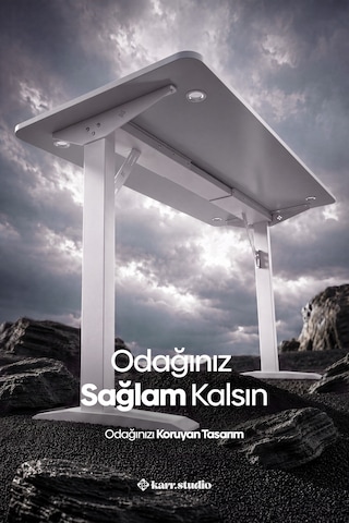 Firmus Dayanıklı Çalışma Masası - 160x80 - Beyaz