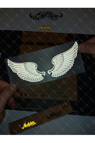 Bay Etiket Rfhlm45 Reflektif Melek Kanadi Sticker