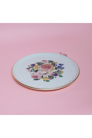 Rose Deluxe Porselen Sunum Tabağı 30 Cm Pembe
