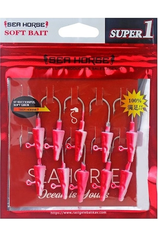 Sea Horse Balık Kafa Jig Head 7gr 10 Lu Pkt Kırmız