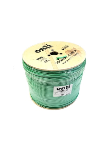 Onli Rg6U6 Yeşil Anten Kablosu 500 Metre 64 Tel