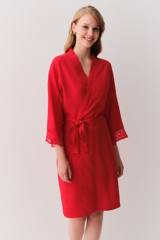 Suwen Amour Uzun Sabahlık Sh26101615082 Kırmızı