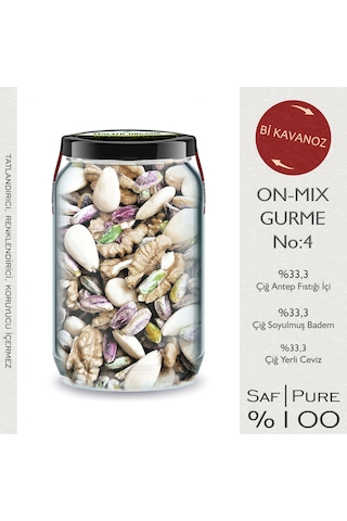Bi Kavanoz On-mıx/4 Çiğ Antep Fıstığı İçi + Çiğ Soyulmuş Badem İçi + Çiğ Yerli Ceviz İçi Gurme Mix Diğer