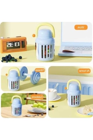 Pazly Organik Meyve Salatası Saklama Kapıları 18.6 Oz, Bpa İçermeyen, Hava Geçirmez, Mavi Mavi