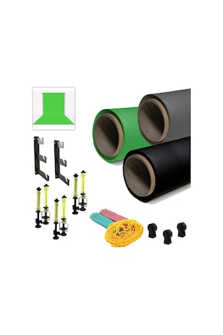 Gdx Sabit Kağıt Sonsuz 3'lü Fon Perde 2.70x11 Metre Ggb