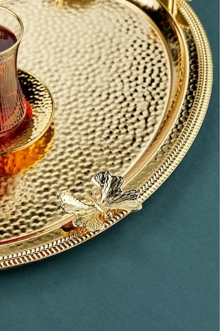 Cooker 2'li Ev Sofra Mutfak Oval Sunum Tepsisi 27 Cm Altın