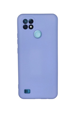 Newface - 3 - Realme C21 Kılıf Nano İçi Kadife Silikon - Glblseme - - Lila LİLA