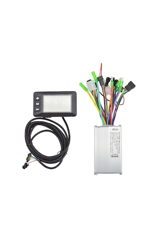 Suntek Lcd Ekran Paneli 36v 60v Ile Elektrikli Bisiklet Beyaz