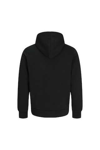 Jack & Jones Erkek Loose Fit Kapüsonlu Hoodie - Collie - 12301971 Siyah
