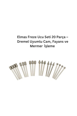 Senbang Dremel Gravür Benzeri Kalıpcı Taşlama Cam Fayans Delme Mermer Granit Aşındırma Elmas Freze Uc Seti