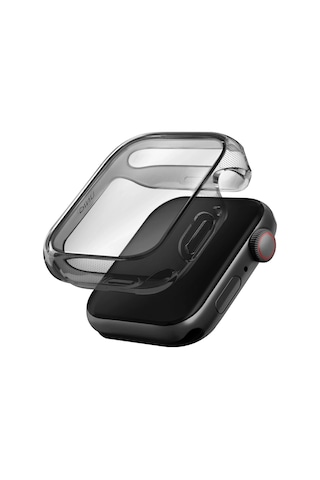 Apple Uyumlu Watch Se 2 Ve 3. Nesil 44mm Silikon Kılıf Garde Kasa Ve Ekran Koruyucu 2 İn 1 Yüksek Koruma