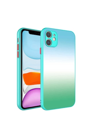 Apple Uyumlu iPhone 11 Kamera Korumalı Renkli Temperli Zore X-cam Kılıf-no13
