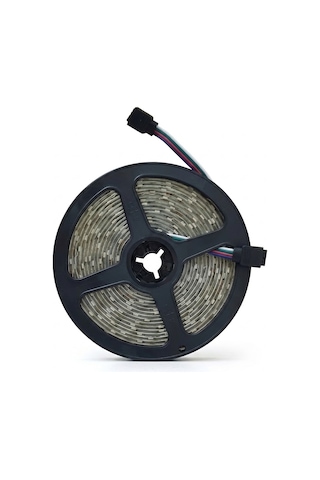 Silikonlu Dış Mekan İç Mekan Rgb Led Şerit Aydınlatma Işık 5 Metre Çok Renkli Rgb