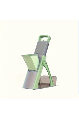 Dashanshop Genaı Çok Amaçlı Manuel Sebze Doğrayıcı Green Ayarlanabilir Gıda Kesici Çıkarılabilir Paslanmaz Çelik Bıçak Abs Mutfak Aleti Patates Salatalık Soğan Kesme İçin 1 Parça