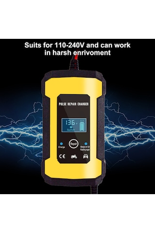 Symbee 12v 6a Araç Ve Motosiklet Akü Şarj Cihazı - Çoklu Fiş Seçenekleri İle Hızlı Şarj