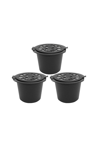 Suntek Nespresso Kahve Makinesi Siyah Için 3 Adet Doldurulabilir