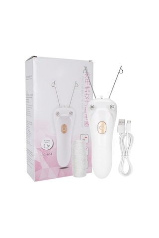 Pamuklu İplik Ve Şarj Kablosu İle Altın Usb Elektrikli İplik Epilatörü