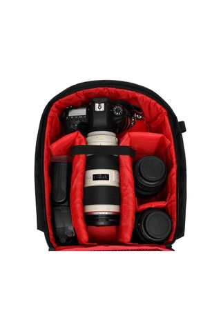 Maiyame Dslr Ve Dijital Fotoğraf Makinesi İçin Su Geçirmez, Çizikdirmez Outdoor Çift Omuzlu Sırt Çantası Mor A1806-27