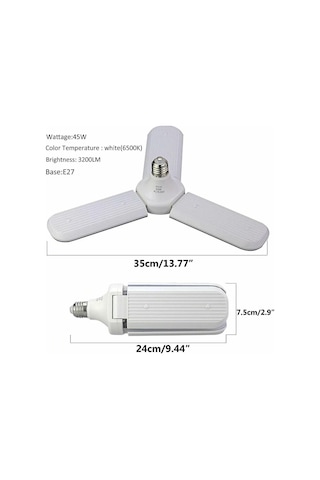 Sunlife Beyaz Işık 3 Pervaneli 45 Watt Tasarruflu