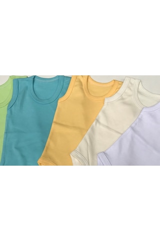 Özdemirli Tekstil Bebelino Çıtçıtlı Askılı Badi 5'li - Çok Renkli