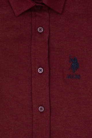 U.S. Polo Assn. Kız Çocuk Bordo Uzun Kollu Basic Gömlek 50317666-VR177