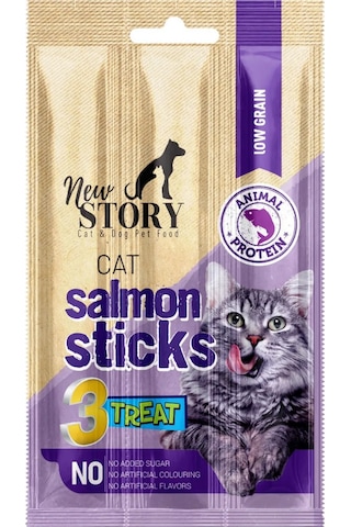 Cat Salmon Stick 3 Adet 3x5gr. Somonlu, Çubuk, Kedi Ödül Maması