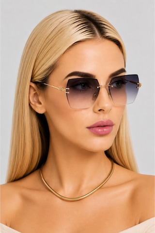 Kadın Güneş Gözlüğü Kristal Kare Kristal Kesim Uv400 Filtre Korumalı Çok Renkli 96289900