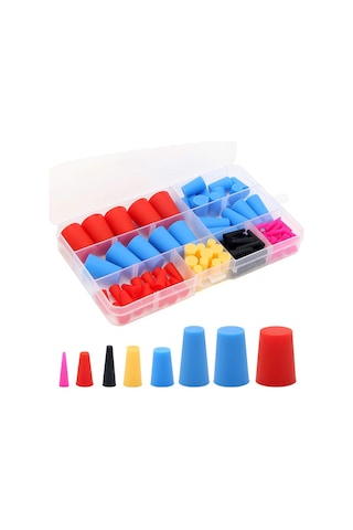 Xurunkeji 110 Adet Silikon Kauçuk Konik Tıpa, Delik Tıkaçları İçin Yüksek Sıcaklığa Dayanıklı Kauçuk Tıpalar, Püskürtme, Püskürtme,