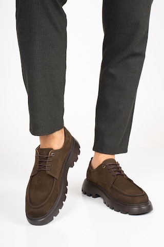 Fame Step Hakiki Deri Erkek Günlük Casual Ayakkabı +4.5 Cm Boy Uzatan Kalın Taban Ortopedik Comfort Kahverengı Kahverengi