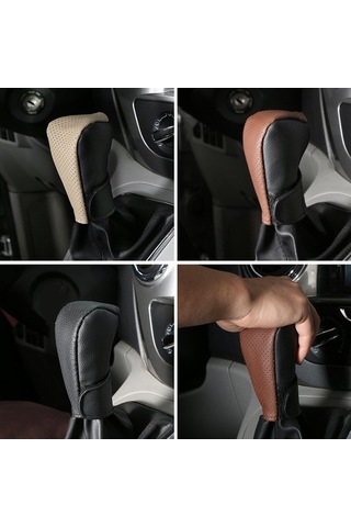 Dancemonkey Pu Deri Araba Vites Topuzu Nefes Alabilir Kaymaz - Kahverengi / Siyah Kahverengi Siyah