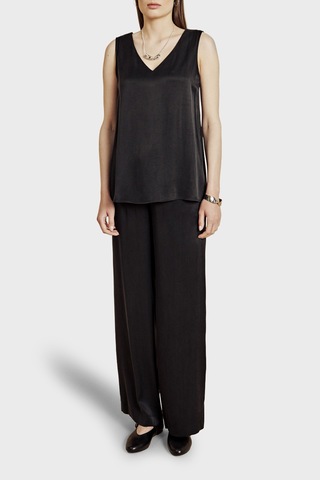 Brooks Brothers V Yaka Cupro Bluz Bayan Bluz Bbss26fbu002112 Siyah